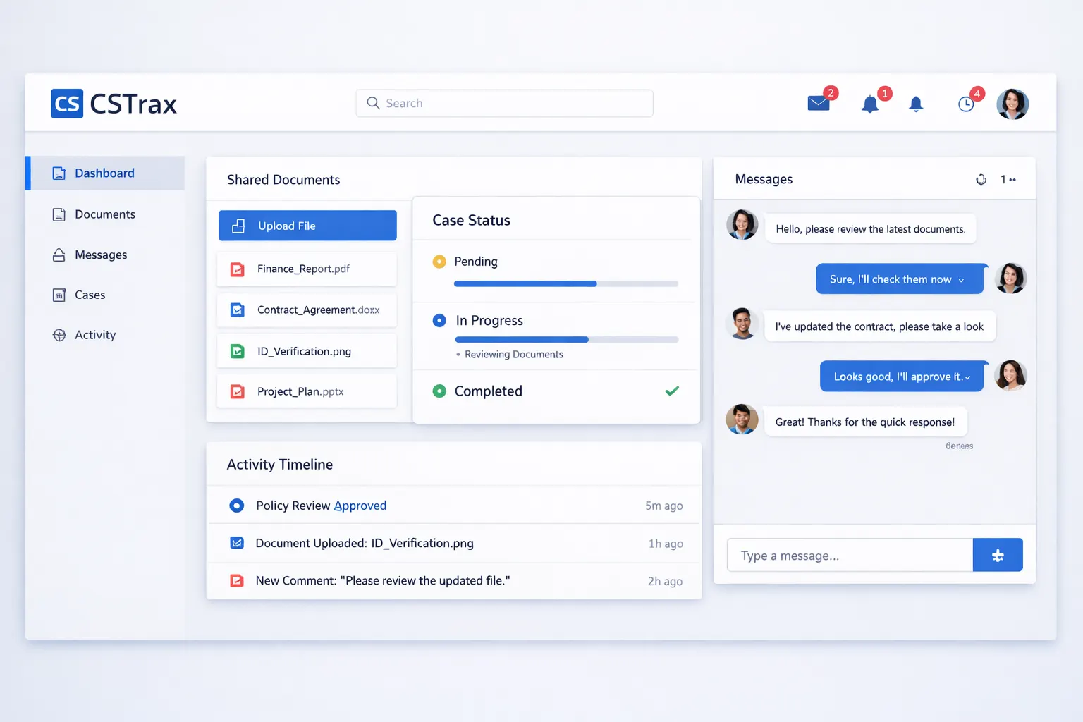 Secure Client Collaboration Portal for Seamless Communication & Transparency